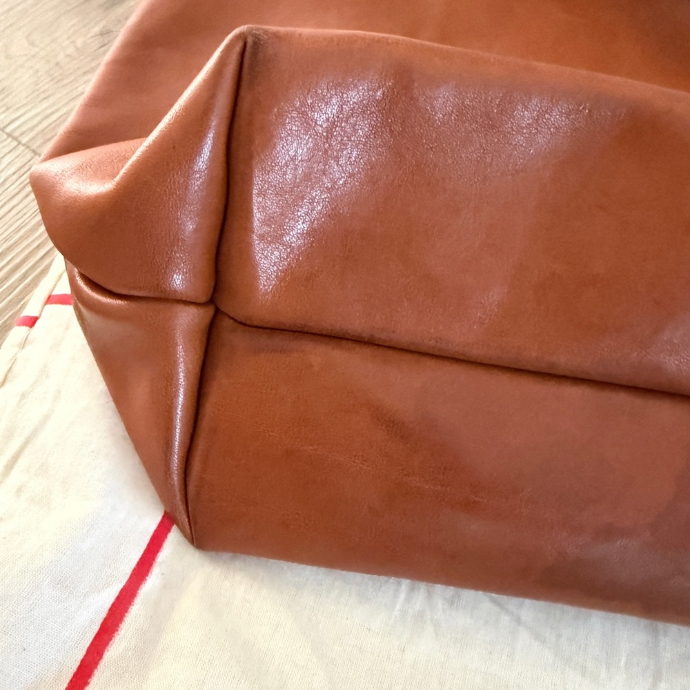 Clare V Le Zip Sac Miel Rustic Leather - Picture 5 of 10